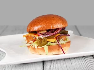 Chili Cheese Nuggets Burger