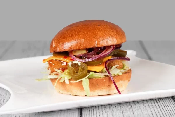 Chili Cheese Nuggets Burger