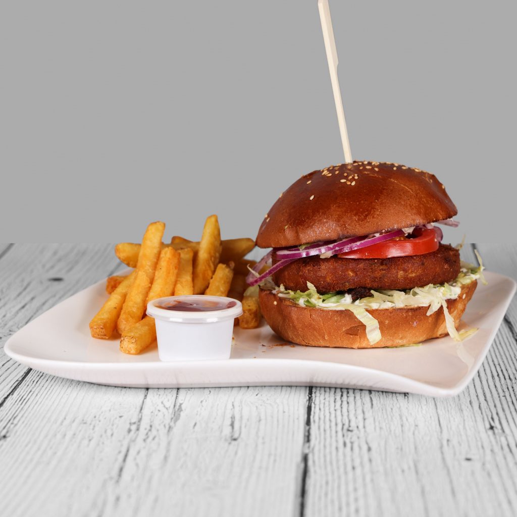 V-Burger Menü (vegetarisch)